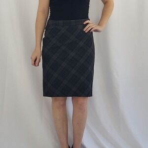 Merona Gray Plaid Pencil Skirt